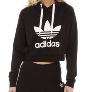 Adidas Crop Hoodie Black